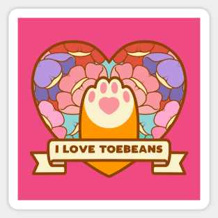 I Love Toebeans Sticker